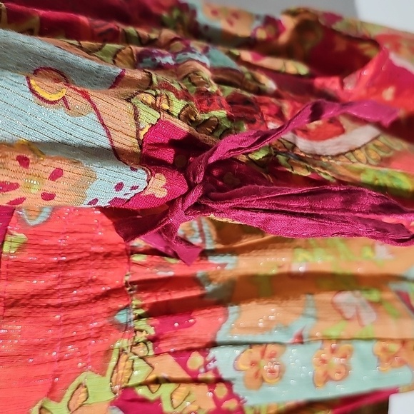 Red and Orange Paisley Sundress, Top, Coverup. By UNIQUE. Size 22/24. - Picture 5 of 9